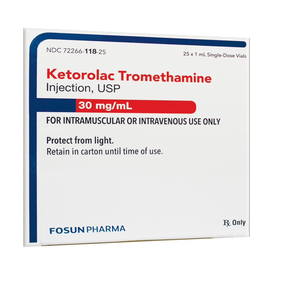 Ketorolac Tromethamine, Preservative Free 30 mg  .. .  .  
